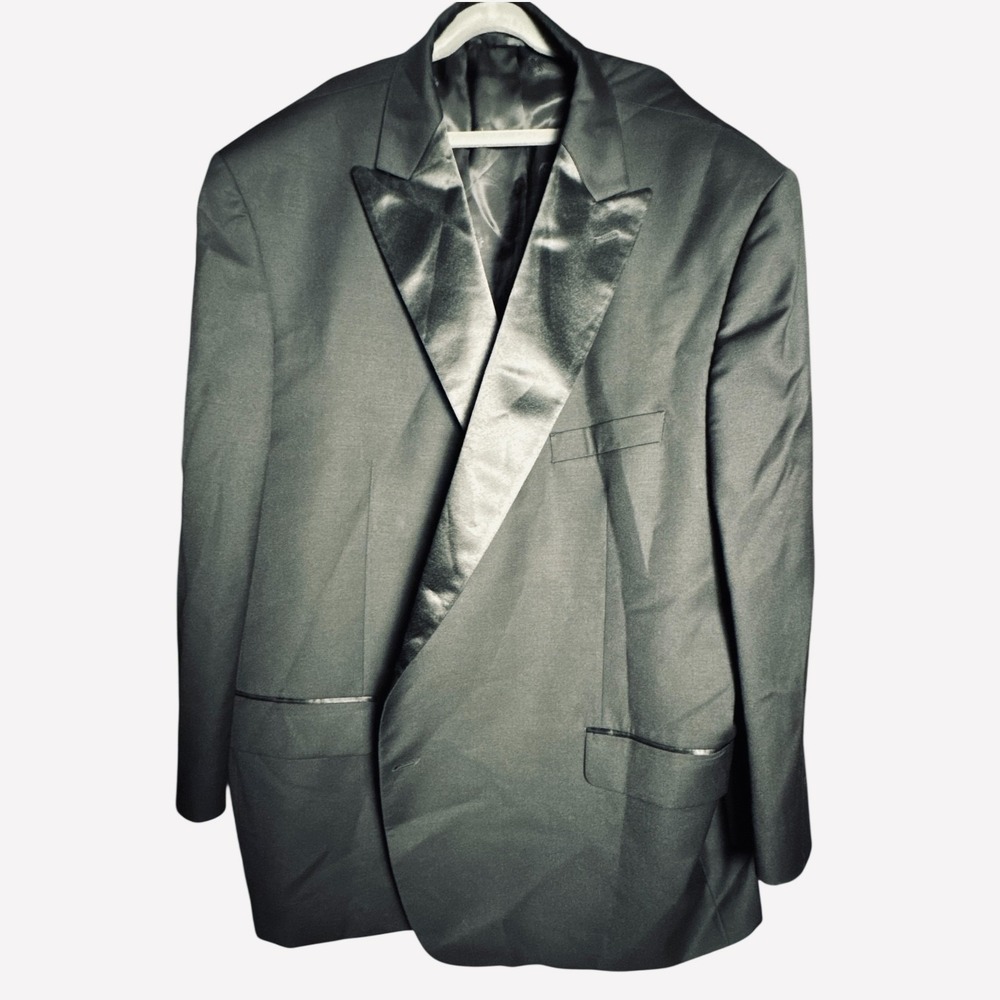 Lauren Ralph Lauren Black Tuxedo‎ Tailored Jacket Wool Blend Black 54R Preowned